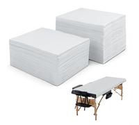 100Pcs Disposable Bed Sheets White: 80x180cm Non Woven Fabric Massage Table Sheets Breathable Disposable Massage Spa Sheet for Beauty Salon Massage Tattoo Hotels