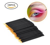 100pcs Disposable Brushes Eyes, Eyelashes and Eyebrow Eyeliner Brush Head Lasts Liquid Eye Liner Brush Eye Shadow Brush Instrument of make-up