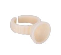 100Pcs Disposable Eyebrow Tattoo Rings Pigment Palette Microblading Ink Cups with Glue Holder for Semi Permanent Makeup Tools Set Eyelash Extensions Permanent Cosmetics Kit
