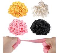 100pcs Disposable Finger Cots for Crafting Projects, Nonslip Rubber Gloves Keeping Fingertips Clean and Dry (Black)