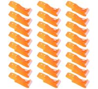 100pcs Disposable Identification Wristbands, PVC Snap Closure | Blank Writable Surface, Tear-resistant Build, Adjustable Sizing, Orange Colour for Clinic Check-in and Emergencies