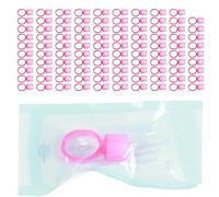100pcs Disposable Ink Ring Cup with Detachable Sponge, Microblading Pigment Holder for Artists, Individually Wrapped Hygienic Cups for Beauty Salons and Training