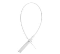 100Pcs Disposable Label Cable Ties, Self Locking Zip Ties with Colorful Identification Tags, Anti Theft Security Tag for Retail Shoes Bags Clothes, PP Plastic Lock for Logistics Su (White)