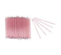 100pcs Disposable Nail Cuticle Pusher Double End Sticks Nail Cleaning Tool Manicure Pedicure Plastic Stick for Makeup Artists Art Nail Lovers (Rose Red)