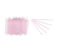 100pcs Disposable Nail Cuticle Pusher, Nail Sticks Double End Cuticle, Manicure Pedicure Sticks Cuticle Stick Nail Point Drill Stick for Fingernail (Pink)