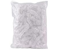 100PCS Disposable Shower Caps, Clear Waterproof Hair Caps for Women, Multi-Purpose Thickened Plastic Elastic Bath Caps for Home Use, Hotel, Spa, Hair Salon, Travel
