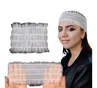 100PCS Disposable Spa Headbands Soft Non-Woven Skin Care Face Washing Headband Elastic Facial Head Wraps Cloth Soft Skin Care Essential Headband For Girls Women Makeup Sauna Spa Supplies