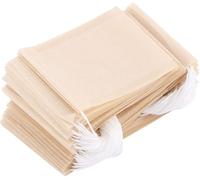 100Pcs Disposable Tea Bags for Loose Leaf Tea, Unbleached Tea Filter Bags with Drawstring, and Compostable, Tea Accessories