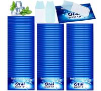 100Pcs Disposable Wipe Oral Finger Brush Up, Fast Stain Removal Teeth Cleaning Tools, Teeth Whitening Stickers, Soft Gentle Non-Sensitive Dental Wipes for All Teeth Types