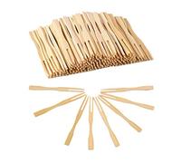 100Pcs Disposable Wooden Forks Natural Two Claw Disposable Fruit Forks Suitable for Banquet Party Catering