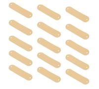 100pcs DIY Black Pu Label for Craft Enthusiasts, Two Hole 45x12mm