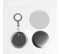 100PCS DIY Keychain Button Making Kit 58mm Key Rings Badge Pendant Making Parts