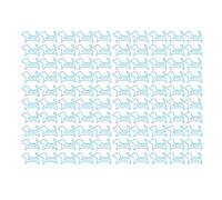 100pcs Dog Shaped Paper Clips Slip Resistance Exquisite Cute Paper Clips for School Office (Blue)