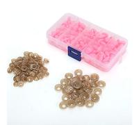 100PCs Doll Nose Accessories Toy Accessory Craft Black Screw Toys Dolls Bean Shape Doll Making (Pink)