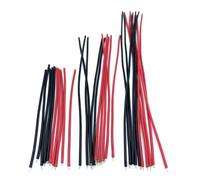 100Pcs Double-ended Tin-Plated PCB Solder Cable Tin Conductor 1007 26/24/22/20/18AWG Harness Wire 10/15/20CM(Black,18AWG_20CM)