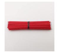 100Pcs Double-head Tinned Electronic Wire 24AWG Breadboard Jumper Cable Wires Compatible With Blue Green Yellow dark Red snowy(Rosso,15cm)