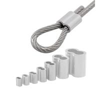 100Pcs Double Hole Cable Crimp Sleeve M1 To M12 Wire Ferrules 8-Shape Aluminum Stopper Rope Hardware Accessories(20Pcs M4)