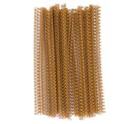 100Pcs Double Loop Wire Binding Spine, 20 Sheet Capacity 3:1 Pitch 34 Loop 6.4mm Diameter Binding Wire for A4 Paper with Nylon Coated Metal (Gold)