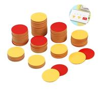 100pcs Double Sided Place Value Counters Set for Maths for Students, 25mm | Durable Plastic, Smooth Edges, Red Yellow Two-Color, Learning Resources Early Educational Counter for Classroom