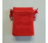 100pcs Drawstring Red Organza Bags favors Wedding Pouches Jewelry Packaging Bags Candy Gift Bag Party Decoration Supplies Pouch