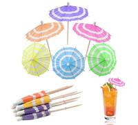 100PCS Drink Umbrellas Cocktail Picks Cocktail Umbrellas for Drinks Colorful Mini Paper Umbrella Cocktail Toothpicks for Summer Tropical Bar Hawaiian Beach Pool Party Decorations