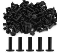 100pcs Drip Irrigation Line End Plug Cap Stopper Fittings, 1/4 Inch Black Drip Tee Connector for Pipe Tubing Quick Connect Goof Parts Accessories for 1/4" Irrigation Pipe or Sprinkler