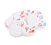 100pcs Drip Proof Ice Pop Paper Tray Disposable Cone Shape White