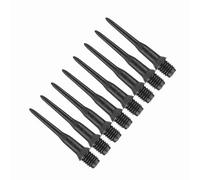 100pcs Durable Dart Soft Tips Replacement Set for Electronic Darts, PC Material, Standard 4.5mm Size, Black/White, 27mm Length, Adult Sports Game Accessory (Black)