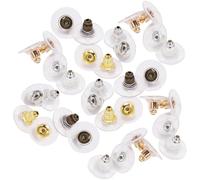 100Pcs Earring Backs, Soft Transparent Earring Backs,Universal Plastic EarringBacks, Replacement Secure Ear Lockings, Non-allergenic EarringStoppers for Women's DIY Jewelry Supplies