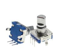 100PCS EC11 Rotary Encoder Code Switch 20 Position With Switch 5Pin Handle Length 12.5mm Half Shaft Type