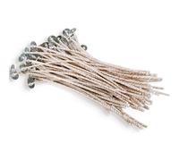 100pcs ECO Wicks for Soy Candles, 6 inch Pre-Waxed Candle Wick for Candle Making,Thick Candle Wick with Base（40 Strands of Cotton Paper Woven Wax core）