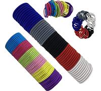 100Pcs Elastic Hair Bands for Women, Assorted Colours Thin Hair Bands 4mm Gentle Endless Hair Elastics, Snag Free Hair Bobbles
