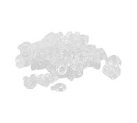 100pcs Elastic Pellet Bait Bands Made of Transparent Plastic for Carp and Coarse Fishing Tackle, Designed to Secure Pellets on Hooks and Hair Rigs for Baits from 2 to 12mm (S)