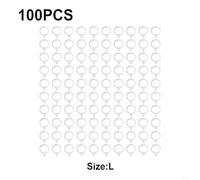 100pcs Elastic Pellet Bait Bands Made of Transparent Plastic for Carp and Coarse Fishing Tackle, Designed to Secure Pellets on Hooks and Hair Rigs for Baits from 2 to 12mm (L)
