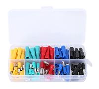 100Pcs Electrical Wire Terminal Male Female Many Colours Plug in Type Cold Pressed Terminal