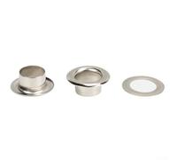 100pcs Electroplated Sewing Eyelets for Heavy Fabric Projects Including Jeans Leather Tarps Canvas Tents Banners and Outdoor Applications (10 * 17 * 6)