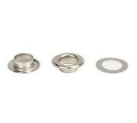 100pcs Electroplated Sewing Eyelets for Heavy Fabric Projects Including Jeans Leather Tarps Canvas Tents Banners and Outdoor Applications (10 * 16.5 * 5)