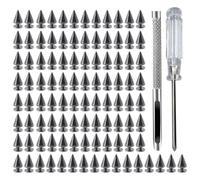 100Pcs Elegant Cone Studs For Leather Craft Supplies And Clothing Accessories Including Jackets And Bags Daily Use Metal Spikes