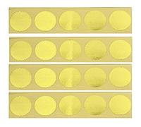 100Pcs Embossing Stickers, Self-Adhesive Blank Metallic Gold Book Embosser, Scallop Edge Embosser Stamp for Stamps, Notary Seal, Book Embossers..