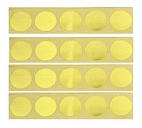 100Pcs Embossing Stickers, Self-Adhesive Blank Metallic Gold Book Embosser, Scallop Edge Embosser Stamp for Stamps, Notary Seal, Book Embossers..