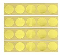 100Pcs Embossing Stickers, Self-Adhesive Blank Metallic Gold Book Embosser, Scallop Edge Embosser Stamp for Stamps, Notary Seal, Book Embossers Personalized