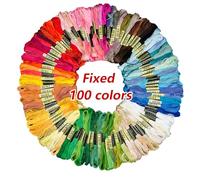 100Pcs Embroidery Threads, 8-Meter Multicolour Sewing Thread for Embroidery, Cross Stitch, Friendship Bracelet, Handmade DIY