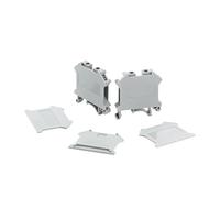 100pcs end caps D-UK4/10 for UK3N UK5N UK6N UK10N UIK16 UK25 terminal block accessories, DIN rail terminal block cover(For UK 10N)