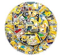 100PCS Engineering Vehicle Stickers Transportation Vehicle Truck Stickers for Kids Boy Transport Truck Digger Engineering Car Vinyl Award Gift Decals for DIY Computer Luggage Refrigerator Cup