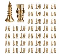 100Pcs Expansion Screws Hinge Repair Cabinet Stripped Kit for Door Hinge Repair, 6 X 14 Mm Stripped Thread Restoration Stone Expansion Anchor for Door Fastening, Short Screws with Anchors