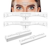 100PCS Eyebrow Stencil, Disposable Brow Ruler Sticker, Brow Measuring Shaper Tool, Translucent Eyebrow Ruler Stickers, Reusable Eyebrow Stencils Set