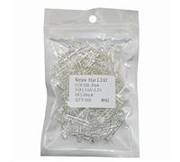 100pcs F5 5mm Straw Hat LED Light Emitting Diode Kit Bright Warm White Red Green Blue Yellow Orange Pink RGB Flashing diode(100pcs White-Pink)