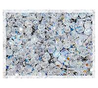 100pcs Faceted Fire Polished Pressed Czech Glass Beads 3mm (0.12in), Crystal AB 00030-28701