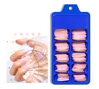 100PCS Fake Nails Tips Clear Acrylic Full Cover Artificial Coffin Ballerina Nail for Salons DIY Art