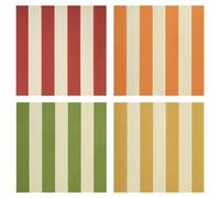 100Pcs Fall Striped Paper Napkins 4 Autumn Colors Stripe 6.5Inch | Thanksgiving Napkins, Fall Striped Paper Napkins, Disposable 2-Ply Dinner Napkins for Fall Harvest Table Decorations